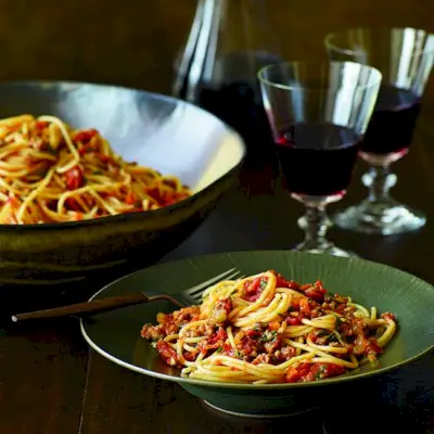 Spaghetti mit frischer Soppressata