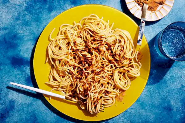 Spaghetti mit Butter und Bier