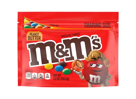 a bag of peanut butter m & m