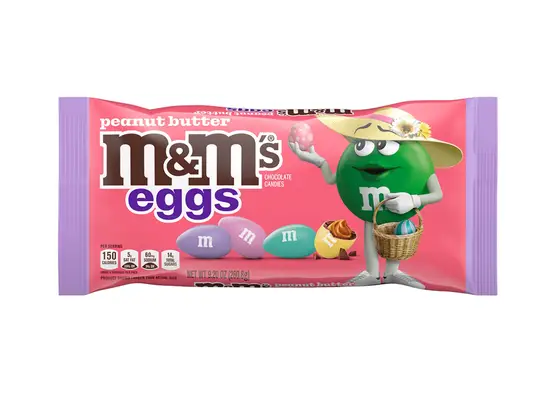 a bag of peanut butter pastel egg m & m