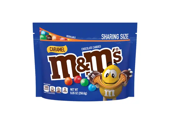 a bag of caramel m & m