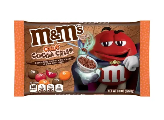 a bag of creepy cococa crisp m & m