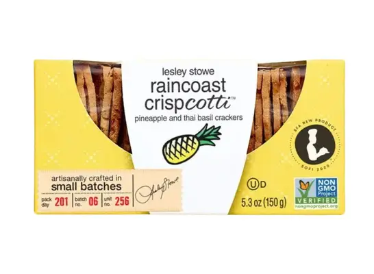 package of Raincoast Crispcotti on a white background