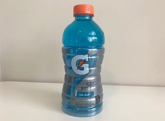gatorade cool blue bottle.