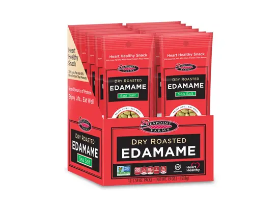 box of edamame snack packs