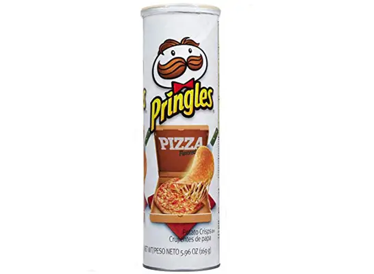 pringles pizza flavored chips can