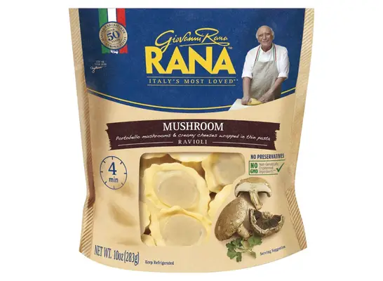 a bag of rana mushroom ravioli
