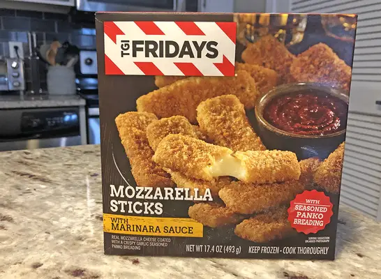 TGi Fridays brand frozen mozzarella sticks