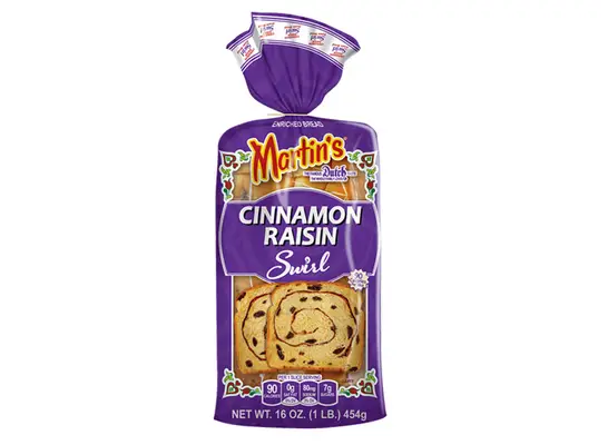 martins cinnamon raisin bread