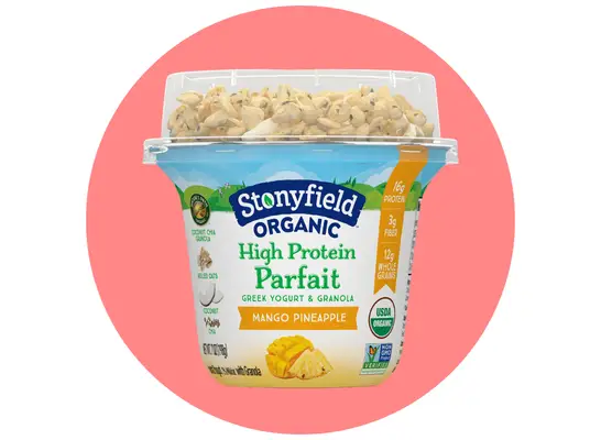 Stonyfield Organic Protein Greek Yogurt Parfait & Granola, Mango Pineapple