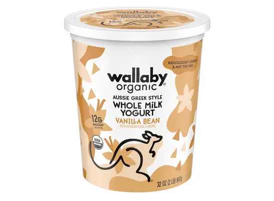 Wallaby Organic Aussie Greek Whole Milk Vanilla Bean Yogurt