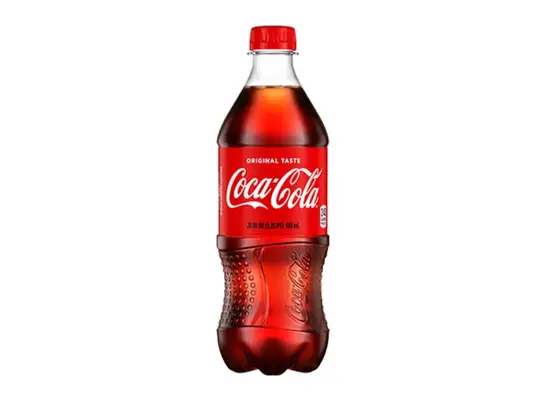 bottle of Coke on a white background