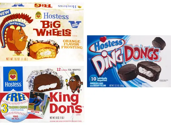 Hostess big wheels king don ding dongs