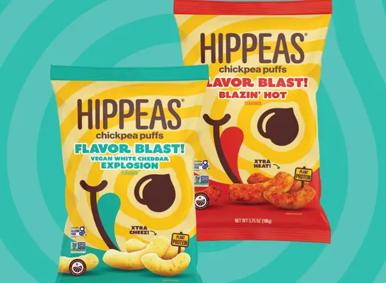 hippeas vegan white cheddar explosion and blazin