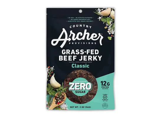 bag of country archer zero sugar beef jerky