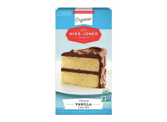 box of miss jones vanilla cake mix