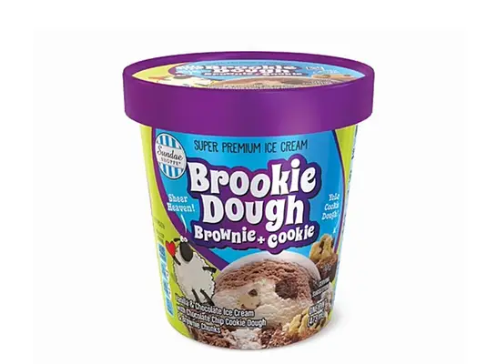 a pint of brookie dough ice cream.