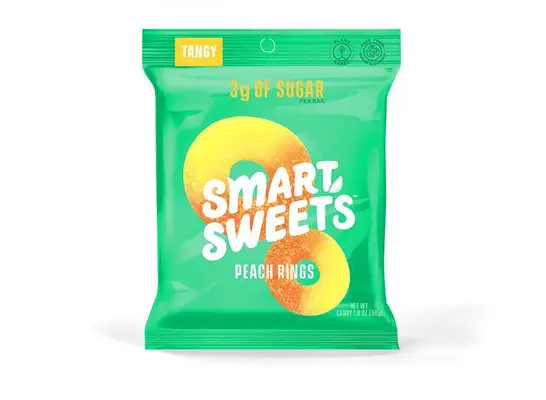 smart sweets peach rings bag