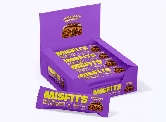 Misfits Chocolate Caramel Protein Bar
