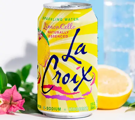 A can of Limoncello-flavored LaCroix sparkling water