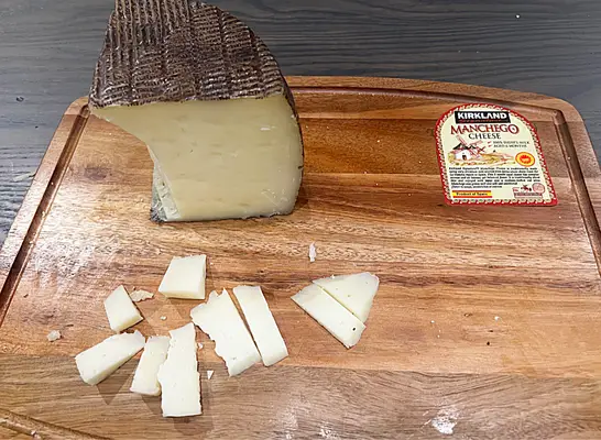 a block of manchego cheese