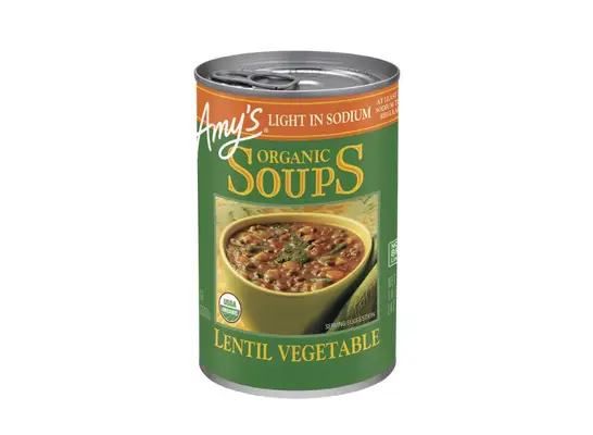 Can of Lentil Vegetable Soup from Amy