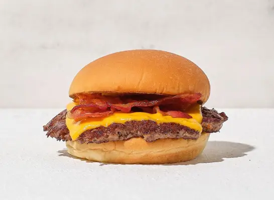unhealthy fast food burger Shake shack bacon cheeseburger