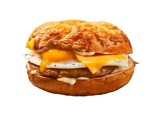 panera sausage egg cheese on asiago bagel