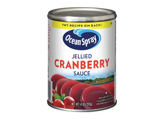 can of ocean spray jellied cranberry sauce