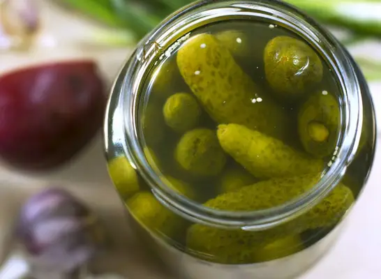 pickles in jar