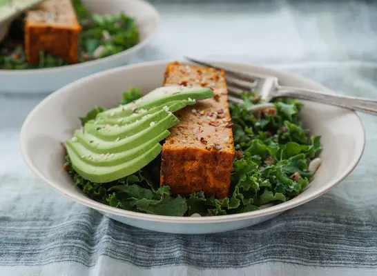 Avocado kale tofu