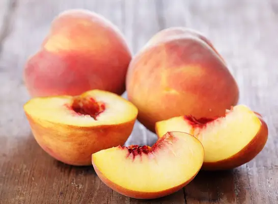 Sugary fruits ranked peach