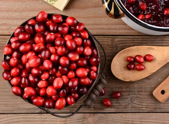 Sugary fruits ranked Cranberries