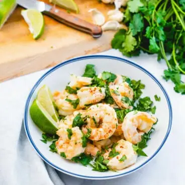 Gamberetti al coriandolo e lime