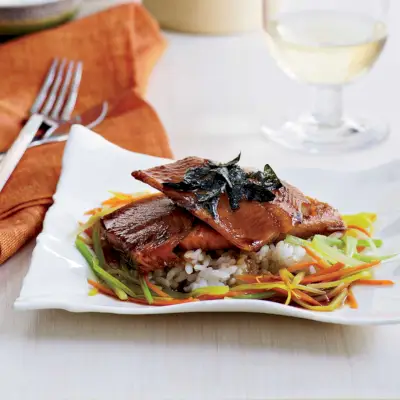 Truite à la japonaise avec Dashi