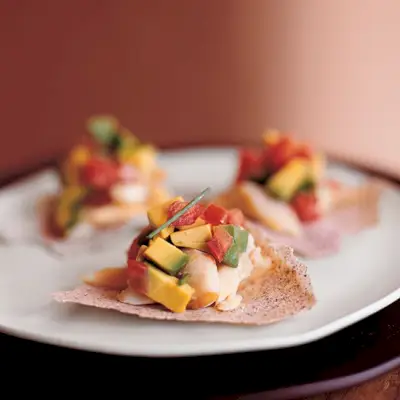 Tostadas à la truite fumée