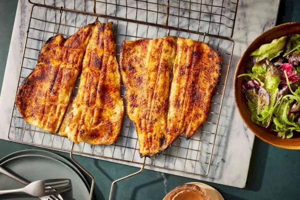Truite grillée croustillante
