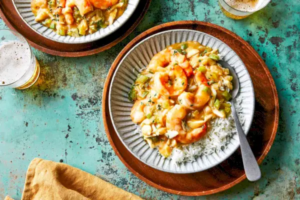 Étouffée de Cangrejo y Camarones