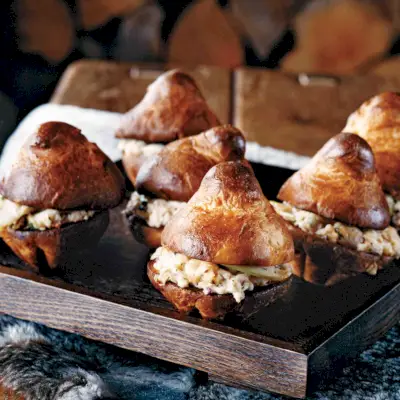 Brioche de cangrejo derretido