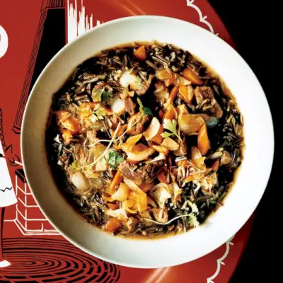 Ragoût de bœuf et riz sauvage