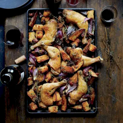 Frango Assado com Fermento e Bacon