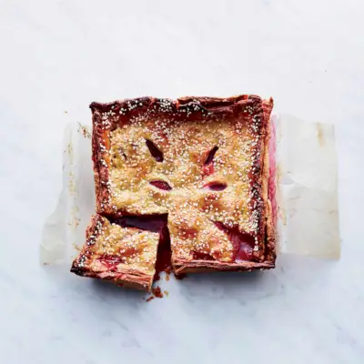 Pastel de losa de fresa
