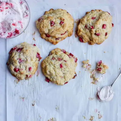Galletas De Crema Fraiche De Fresa