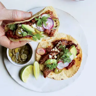 Tacos de costela curta Texas Chile