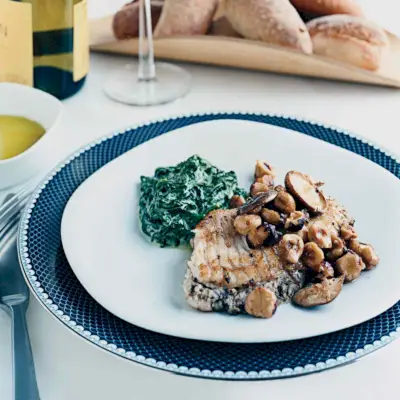 Pattinaggio con Funghi e Nocciole