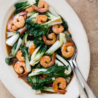 Krevety Teriyaki a Bok Choy Stir Fry