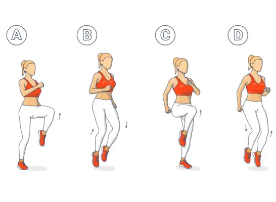 high knees
