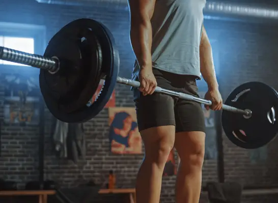 close-up barbell romanian deadlift exercises for bigger legs