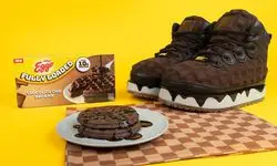 Waffle Eggo Fully Loaded, cioccolato al gusto brownie e scarpe.