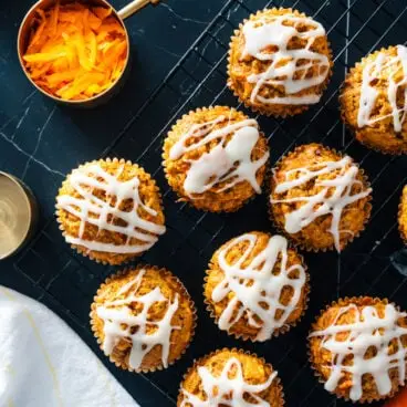 Muffins de bolo de cenoura